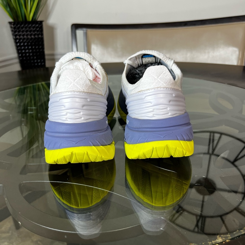 HOKA ONE ONE Carbon X-SPE Lightweight Lace-Up Sneakers White Ice Blue Sz 12.5 - Picture 4 of 5